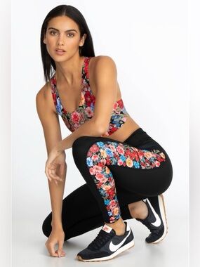 Johnny Was Bee Active Leggings With Pockets Floral Size L